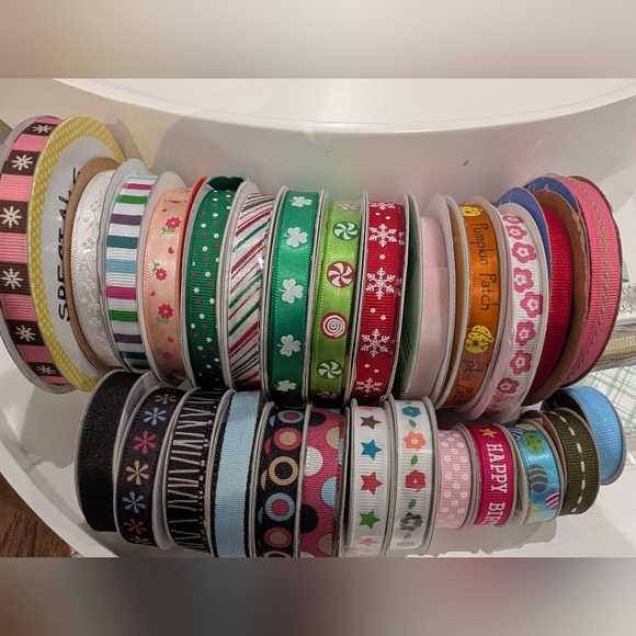 Ribbon 31 Rolls Craft Ribbon, Art Ribbon, Satin Ribbon, Cards & Hairpiece Ribbon - Picture 3 of 9